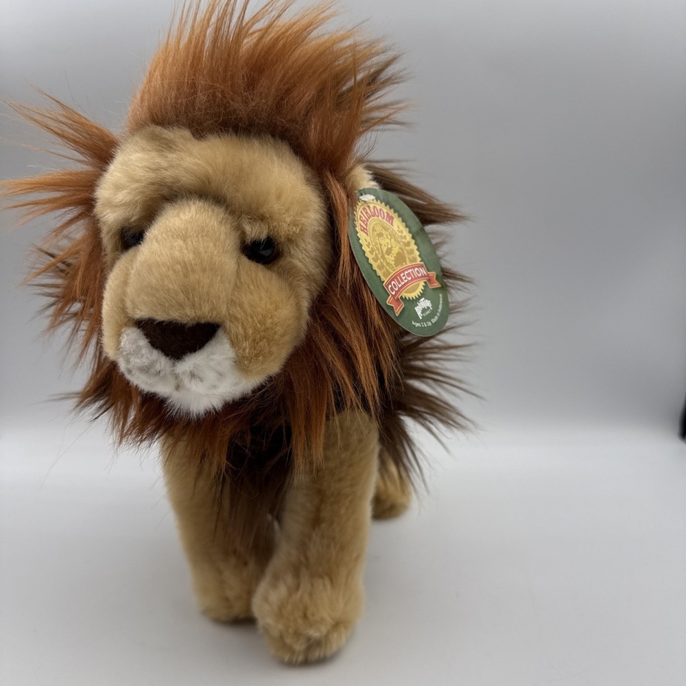 Lion Realistic NEW 12" Standing Plush Toy ADVENTURE PLANET Heirloom Collection